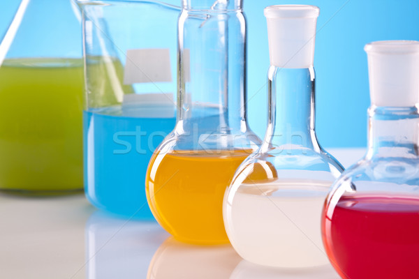 Kolorowy muzyka laboratorium chemicznych płynnych test Zdjęcia stock © BrunoWeltmann