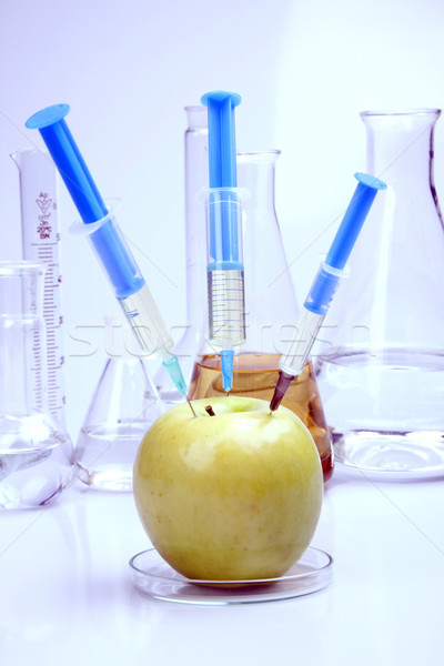 Genetikai kutatás gyümölcsök természet gyümölcs gyógyszer Stock fotó © BrunoWeltmann
