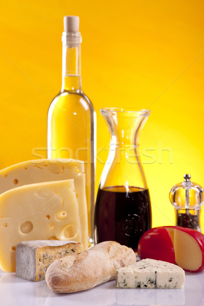 Cheese and wine composition Stock photo © BrunoWeltmann