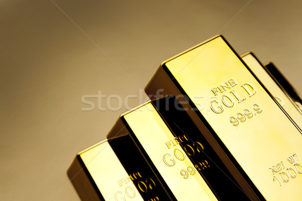 Stockfoto: Goud · bars · foto · business