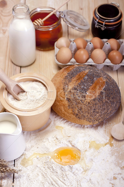 Boulangerie pain lait oeufs blé or [[stock_photo]] © BrunoWeltmann