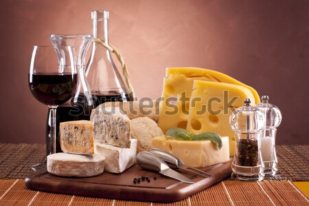 Cheese and wine composition Stock photo © BrunoWeltmann