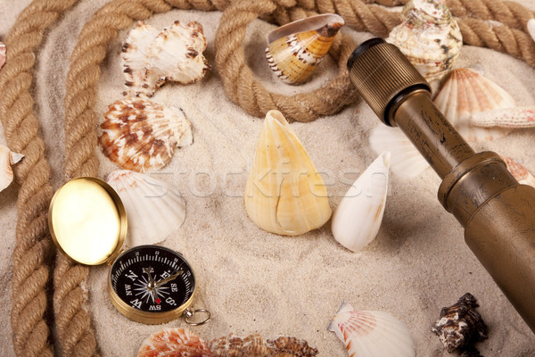 Stock photo: Say hello! Beach and message concept