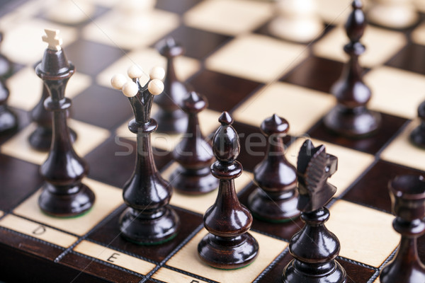 Schachfiguren Wettbewerb Business Sport Erfolg Stock foto © BrunoWeltmann