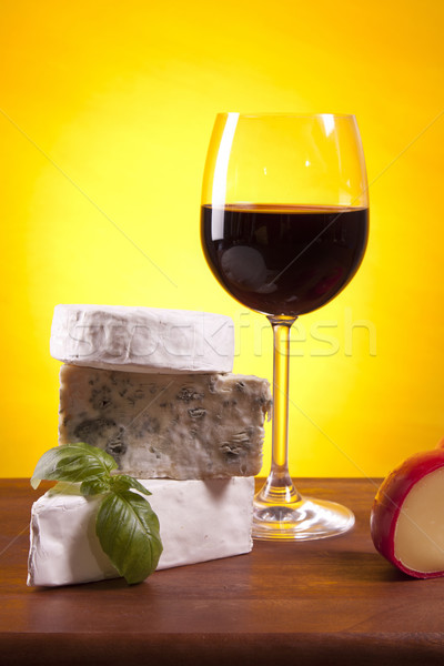 Cheese and wine composition Stock photo © BrunoWeltmann