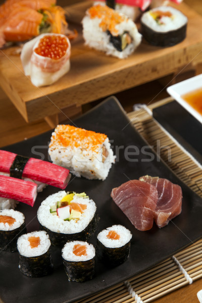 Delicioso frescos sushi variación sabroso alimentos Foto stock © BrunoWeltmann