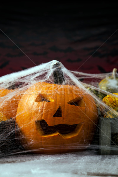 Scary halloween pumpkin Stock photo © BrunoWeltmann