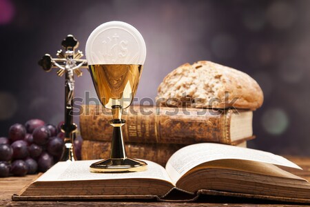 Obiecte Biblie pâine vin sânge Imagine de stoc © BrunoWeltmann