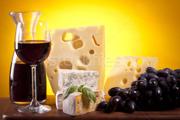 Cheese and wine composition Stock photo © BrunoWeltmann