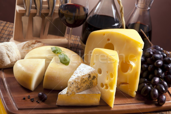 Cheese and wine composition Stock photo © BrunoWeltmann