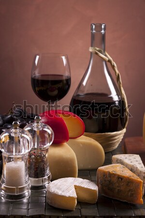 Kaas wijn voedsel zomer groep boerderij Stockfoto © BrunoWeltmann