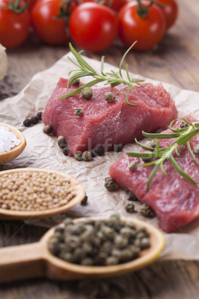Stock fotó: Nyers · marhahús · előkészítés · étel · hús · főzés