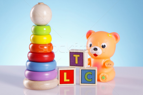 Jouets pour bébés table fond amusement garçon [[stock_photo]] © BrunoWeltmann