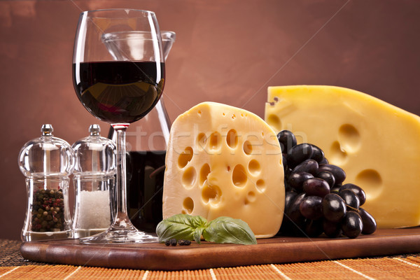 Cheese and wine composition Stock photo © BrunoWeltmann