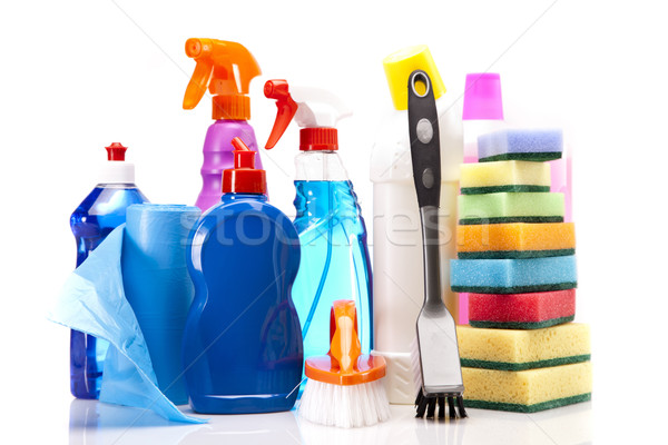 Cleaning items set Stock photo © BrunoWeltmann