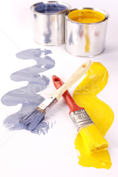 Paints, and paint cans! Stock photo © BrunoWeltmann