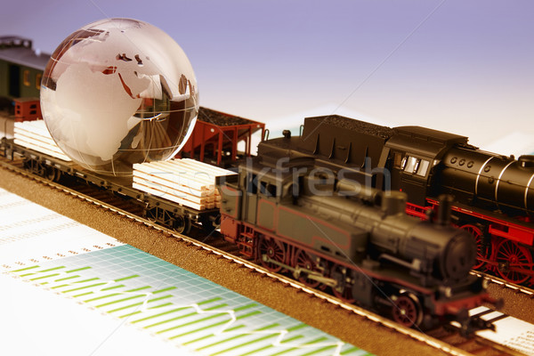 Stock photo: Train models, transport concept