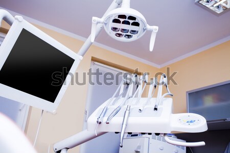 Zahnärztliche Büro medizinischen Technologie Monitor Möbel Stock foto © BrunoWeltmann