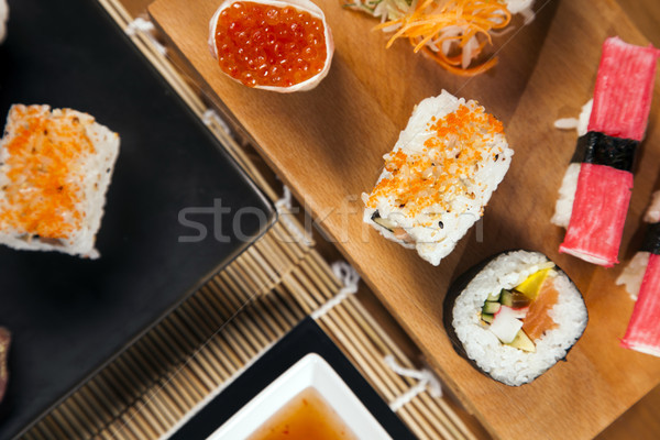 Delicioso frescos sushi variación sabroso alimentos Foto stock © BrunoWeltmann