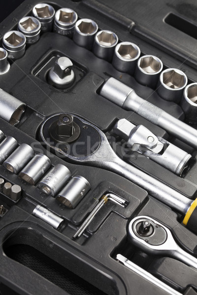 Istotny narzędzia wszyscy klucze model metal Zdjęcia stock © BrunoWeltmann