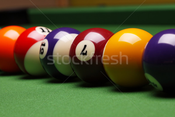Pool game, billard Stock photo © BrunoWeltmann