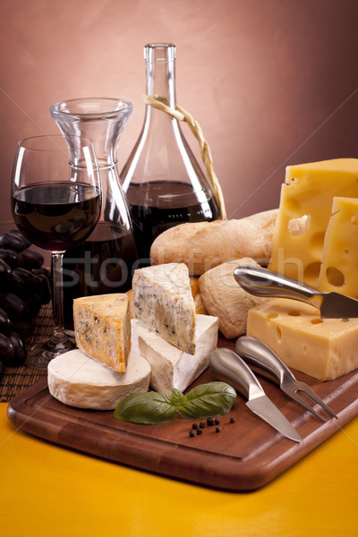 Cheese and wine composition Stock photo © BrunoWeltmann