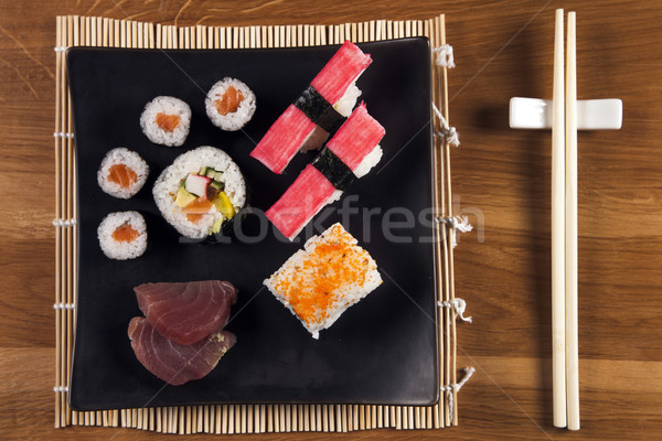 Delicioso frescos sushi variación sabroso alimentos Foto stock © BrunoWeltmann