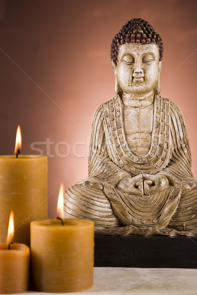 Retrato Buda primer plano belleza humo Foto stock © BrunoWeltmann