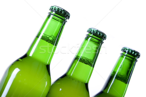 Chilled beer on white background Stock photo © BrunoWeltmann