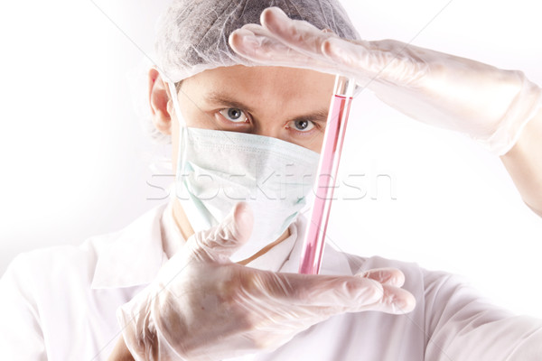 Om de ştiinţă zâmbet faţă medic medical tehnologie Imagine de stoc © BrunoWeltmann
