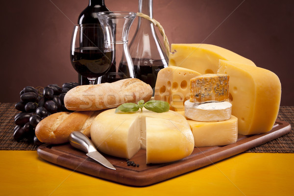 Cheese and wine composition Stock photo © BrunoWeltmann