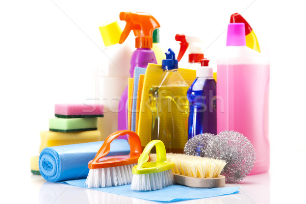 Cleaning items set Stock photo © BrunoWeltmann