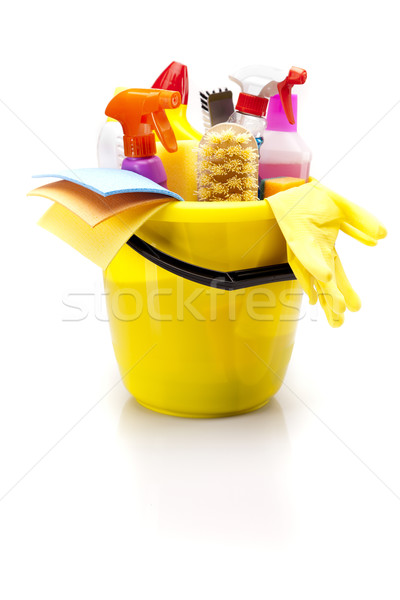 Cleaning items set Stock photo © BrunoWeltmann