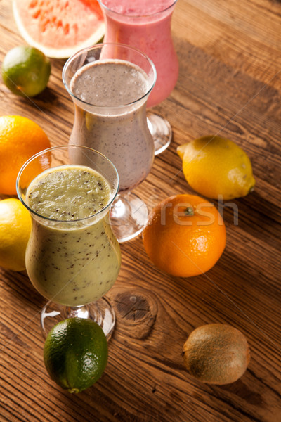 Egészséges étrend fehérje gyümölcsök sport fitnessz gyümölcs Stock fotó © BrunoWeltmann