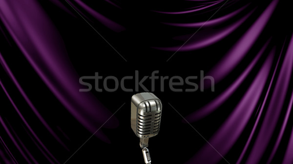 Ilustrare 3d abstract microfon violet textură tehnologie Imagine de stoc © brux