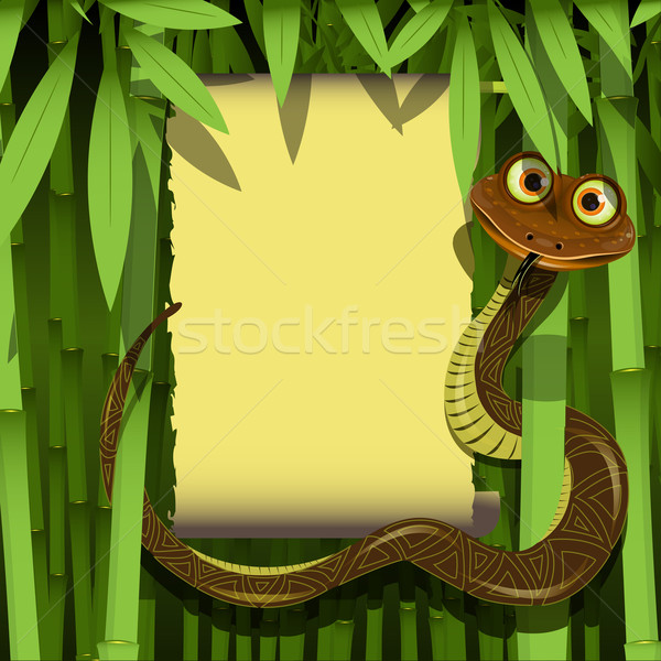 Cute ilustración tropicales bambú forestales árbol Foto stock © brux