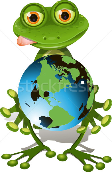 frog and globe Stock photo © brux