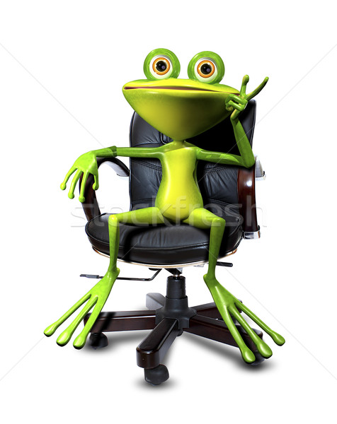 Stock photo: Frog in a chair