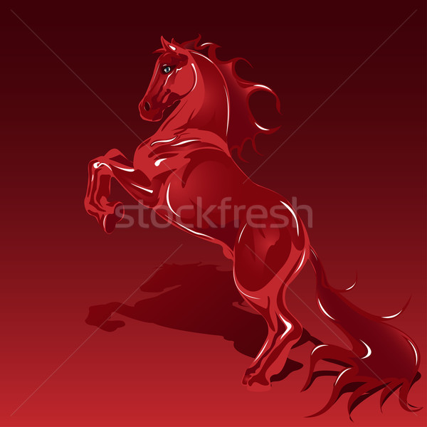 сжигание лошади назад ногу красный фермы Сток-фото © brux