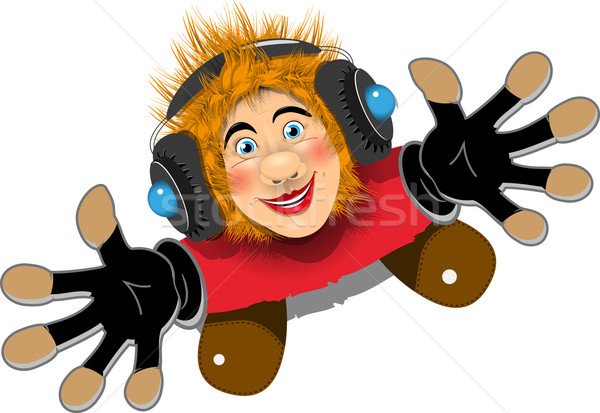 Cheerful Redhaired DJ Stock photo © brux