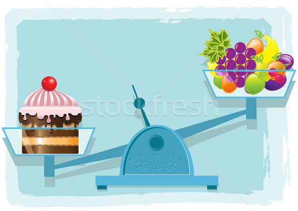 Skali ilustracja streszczenie owoców żywności Zdjęcia stock © brux