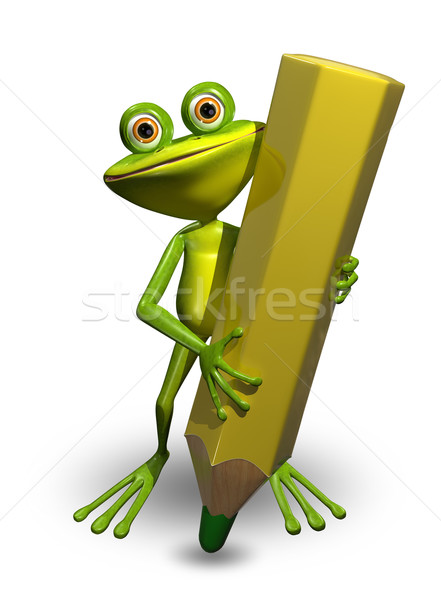 Frog and Pencil Stock photo © brux
