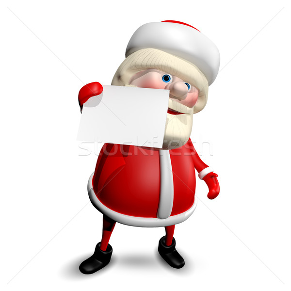 3D Illustration Jolly Santa Claus with  White Background Stock photo © brux