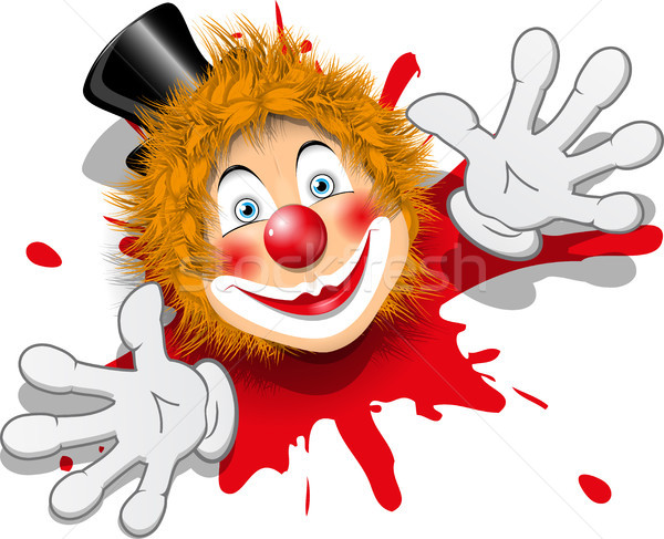 redhaired clown in white gloves Stock photo © brux