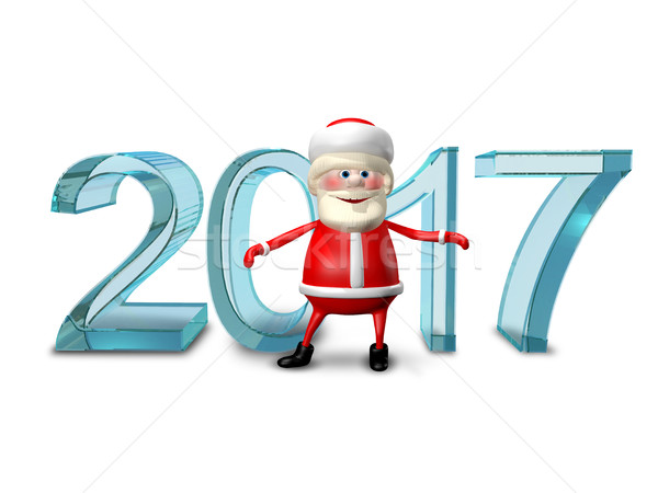 3D Illustration of Santa and the Ice Figures Stock photo © brux