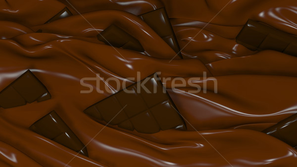 3D Illustration Abstract Chocolate Background  Stock photo © brux