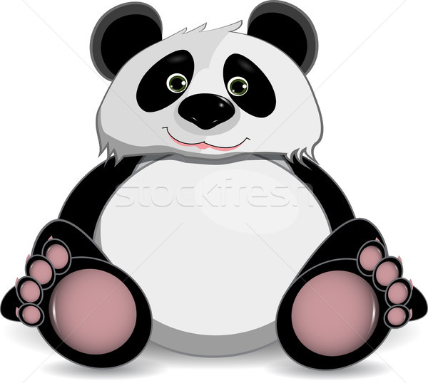 cute fat panda Stock photo © brux