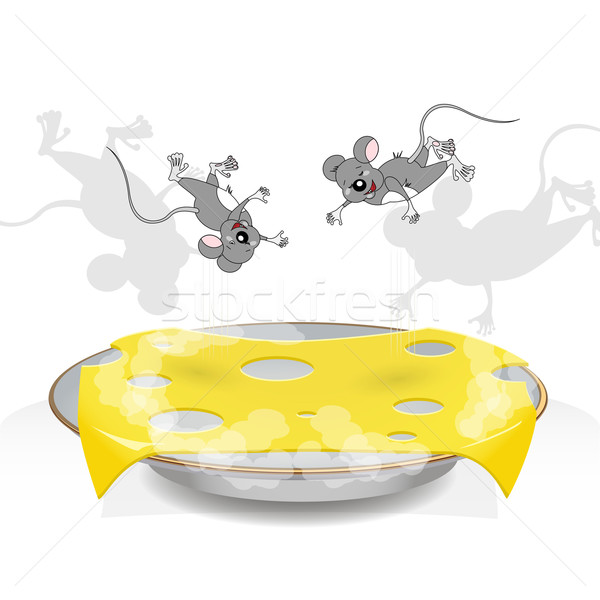mouse and cheese Stock photo © brux