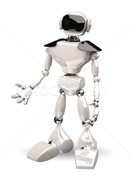 Stok fotoğraf: Robot · beyaz · 3d · illustration · teknoloji · Metal · bilim