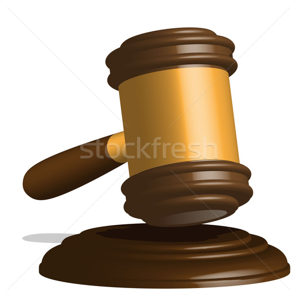 Stockfoto: Hamer · illustratie · houten · business · justitie · advocaat